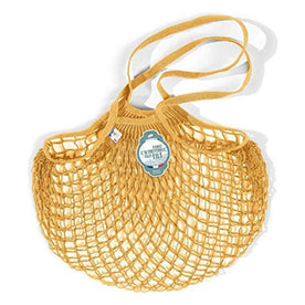 The French Filt Le Fillet Shoulder Carrying Cotton Shopping Bag - Gold - Medium (Set of 2)