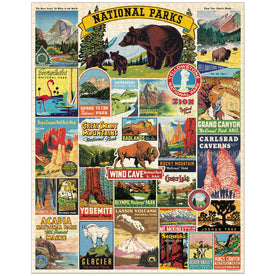 Cavallini National Parks 1,000 Piece Jigsaw Puzzle (PZL/NP)