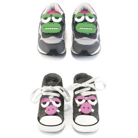 Doiy Wild Shoes for Baby, Shoe decoration Accessories (4 Eyes and 2 Mouths)