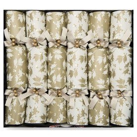 Golden Holly Berry Christmas Crackers, 13 Inch Crackers, 6 per Trays
